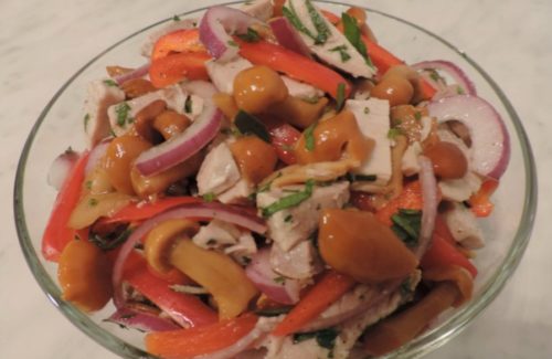 Салат мясной с грибами » Рецепты - готовим дома | «Наобед.kz»
